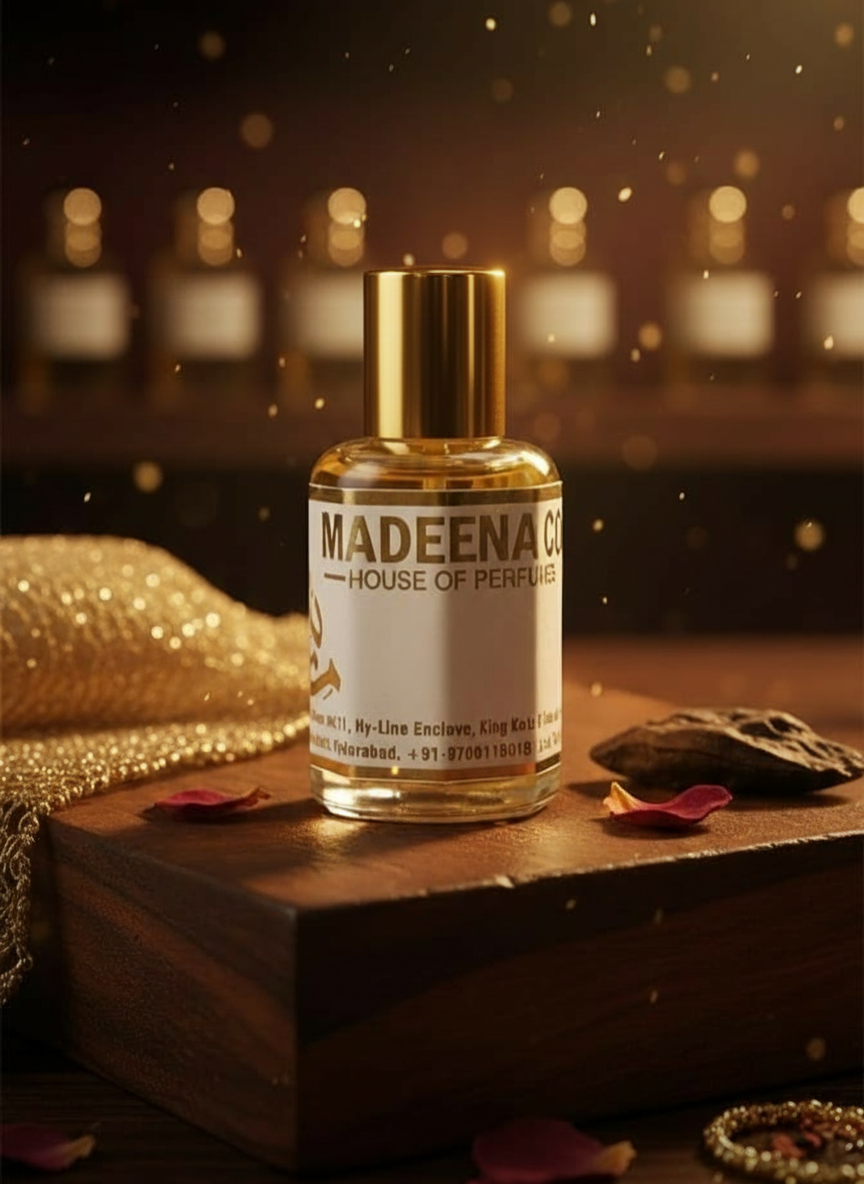 Madeena Co. Attar - Simple Gold Cap, No Mahek Text